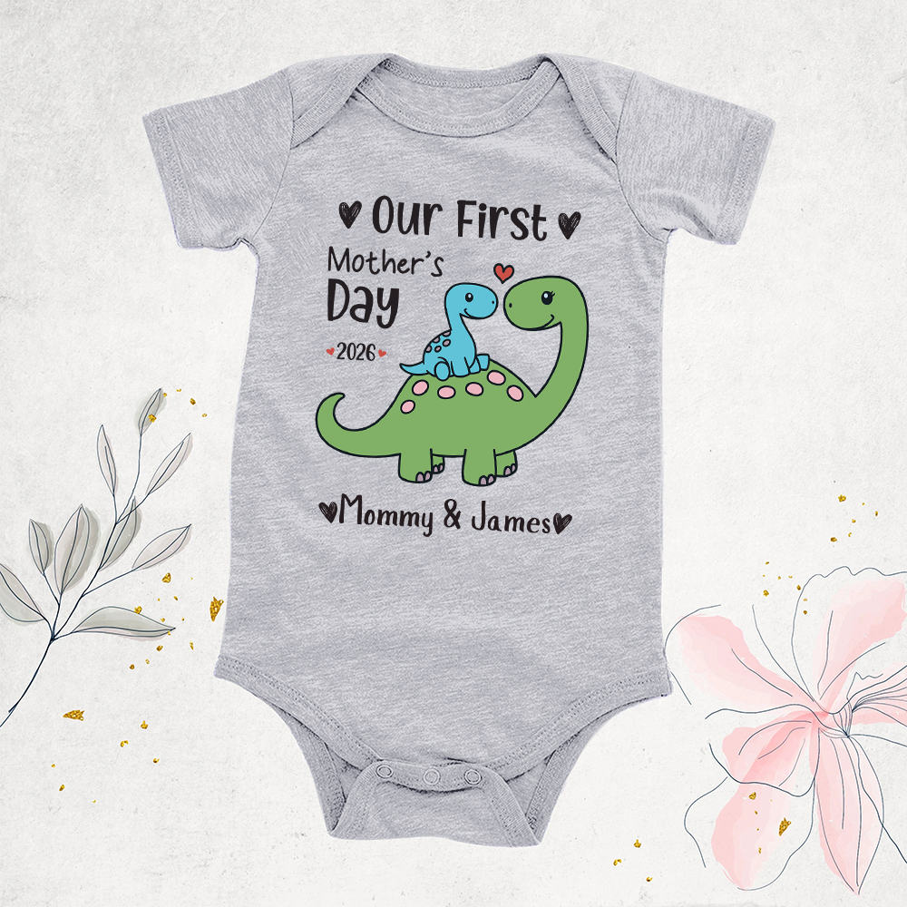 Personalized First Mother's Day Mommy and Baby Outfit | CWFamily146