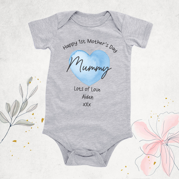 Personalized First Mother's Day Mommy and Baby Outfit | CWFamily138