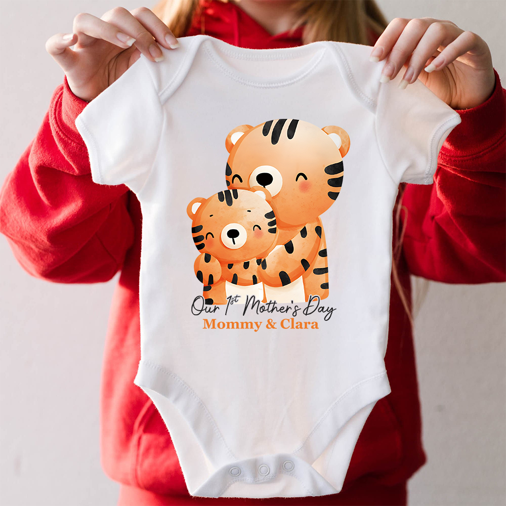 Personalized First Mother's Day Mommy and Baby Outfit | CWFamily147
