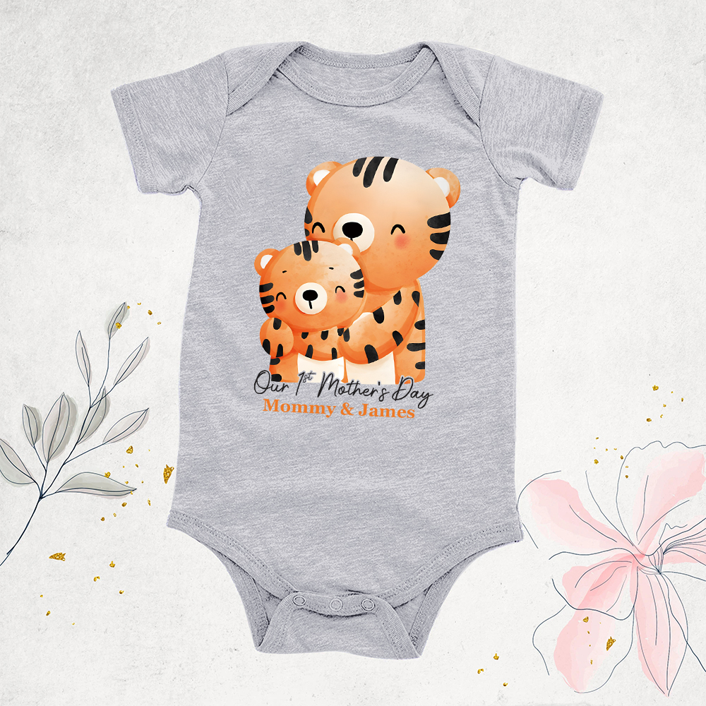 Personalized First Mother's Day Mommy and Baby Outfit | CWFamily147