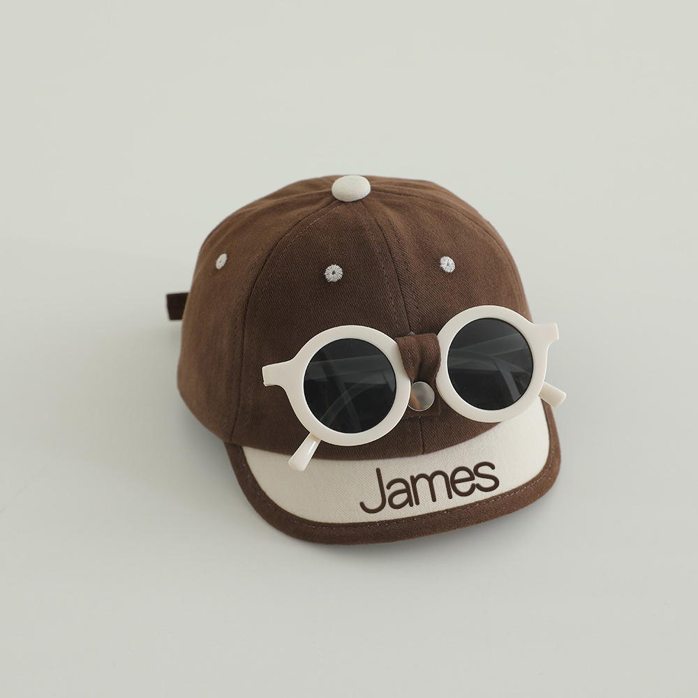 Personalized 2 in 1 Summer Baseball Hat with Sunglasses | CWBeach231