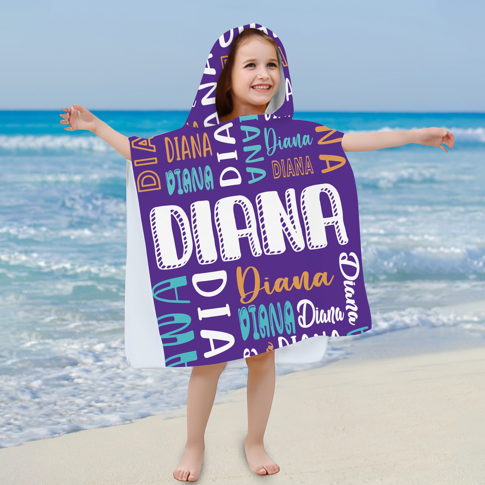 Personalized Hooded Beach Towel for Summer & Beach | CWHTowel22