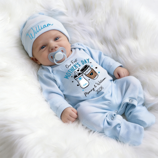 Personalized My First Mother's Day Baby Girl Coming Home Outfit | CWBaby454