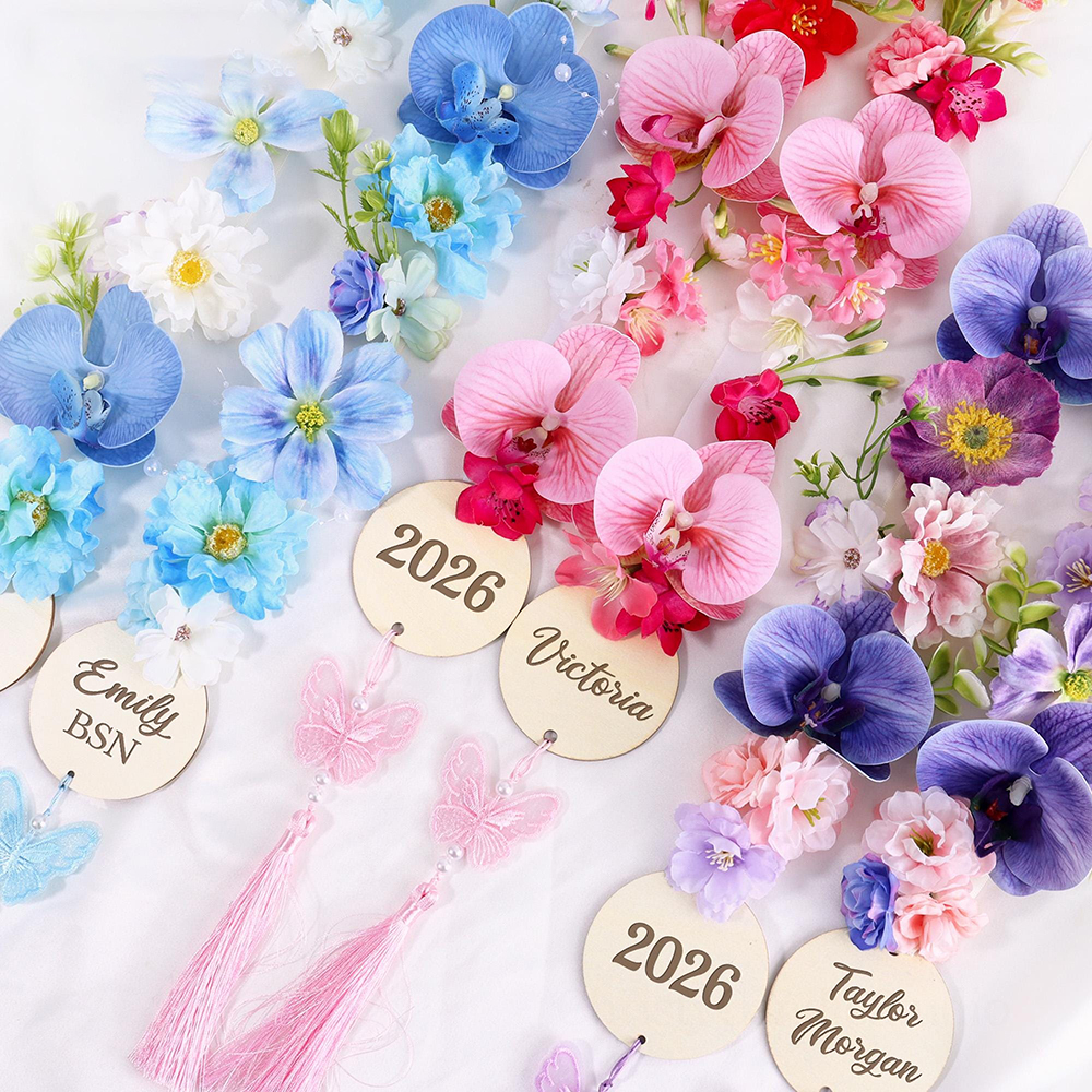 Personalized Elegant Graduation Floral Sash with Tag | CWGift54