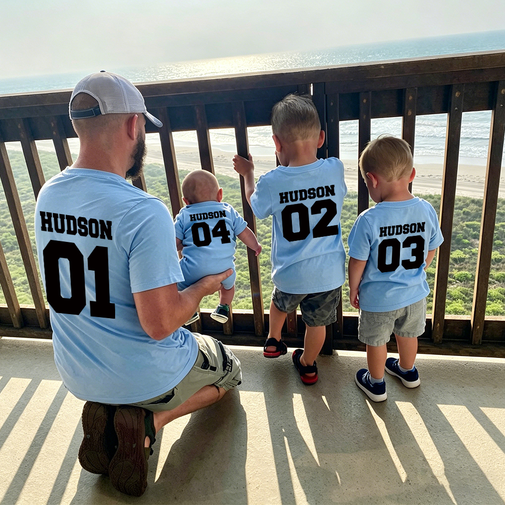 Personalized First Father's Day Daddy and Me Outfit | CWFamily148