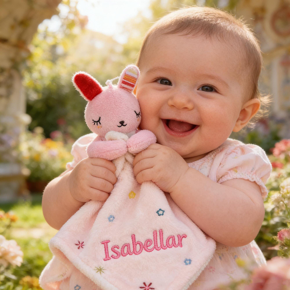 Personalized Baby Embroidery Animal Comfort Sleep Toy | CWToy186