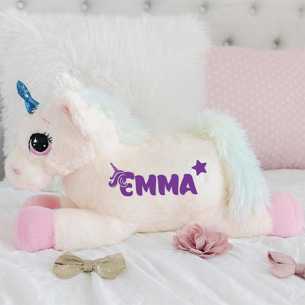 Personalized Kid's Lovely Soft Plush Unicorn Toy | CWToy188