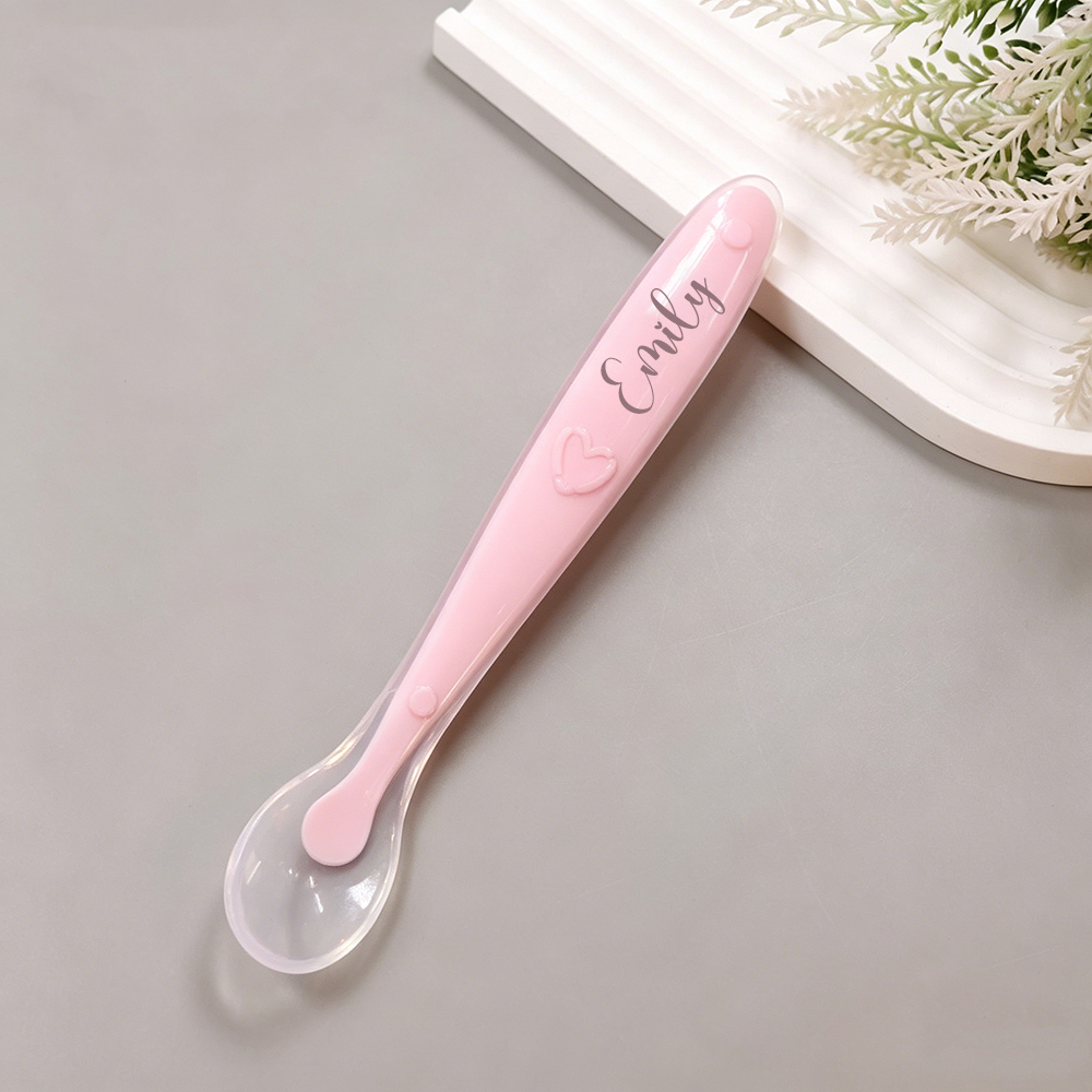 Personalised Baby Custom Silicone Feeding Spoon | CWBaby490