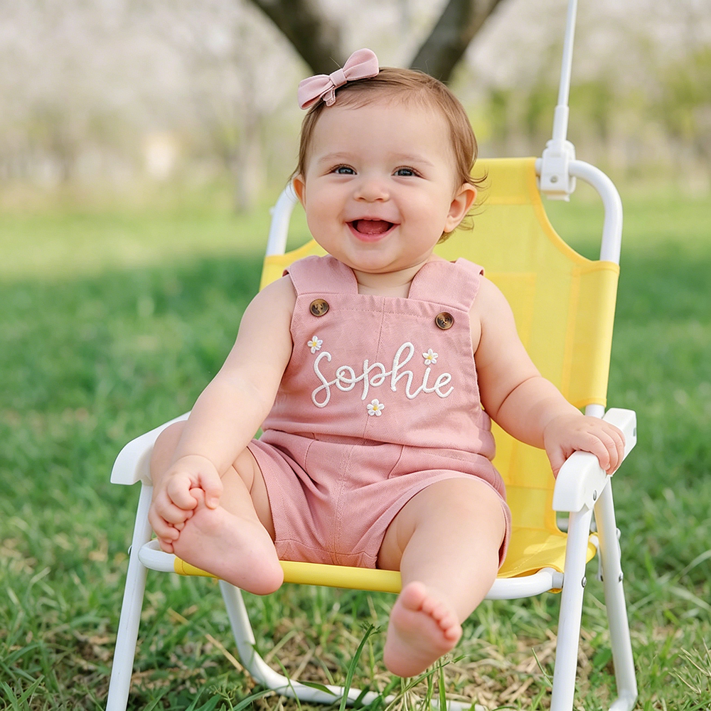 Personalized Hand Embroidered Baby Overall | CWBaby492