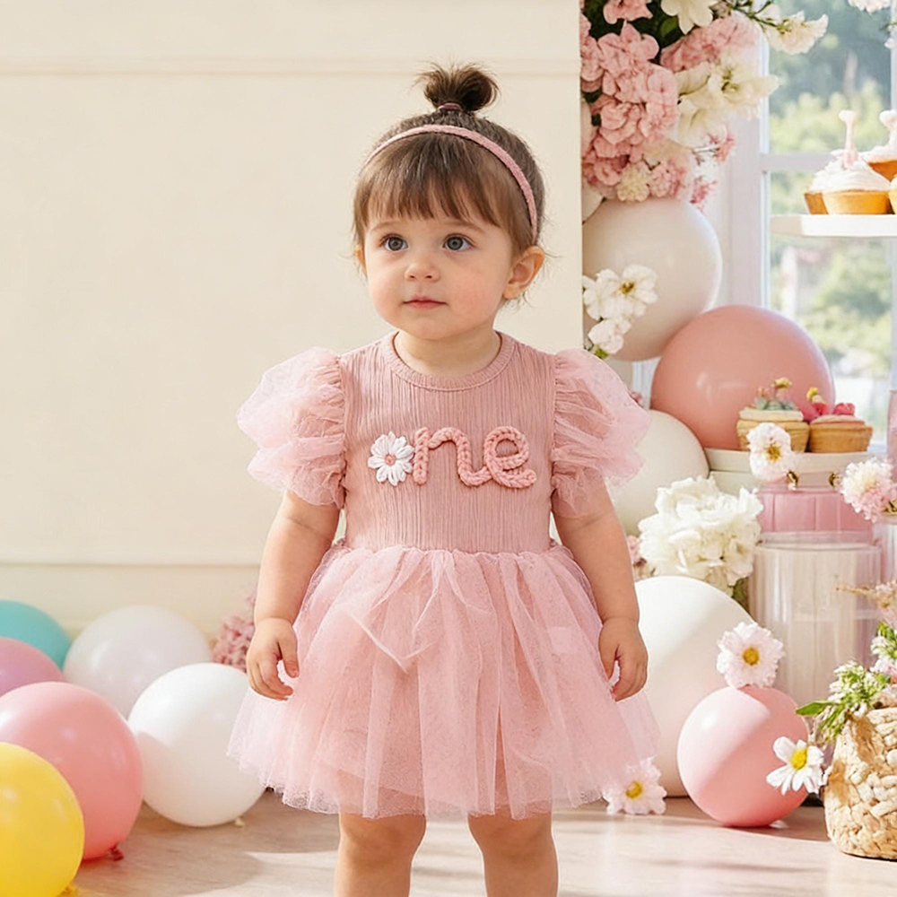 Personalized Hand Embroidered Baby Girl Tutu Dress | CWBaby428