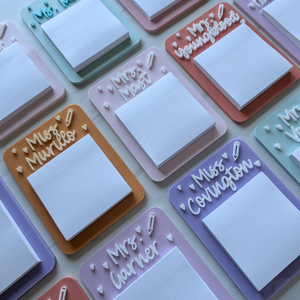 Personalized Teacher Acrylic Note Holder | CWGift62