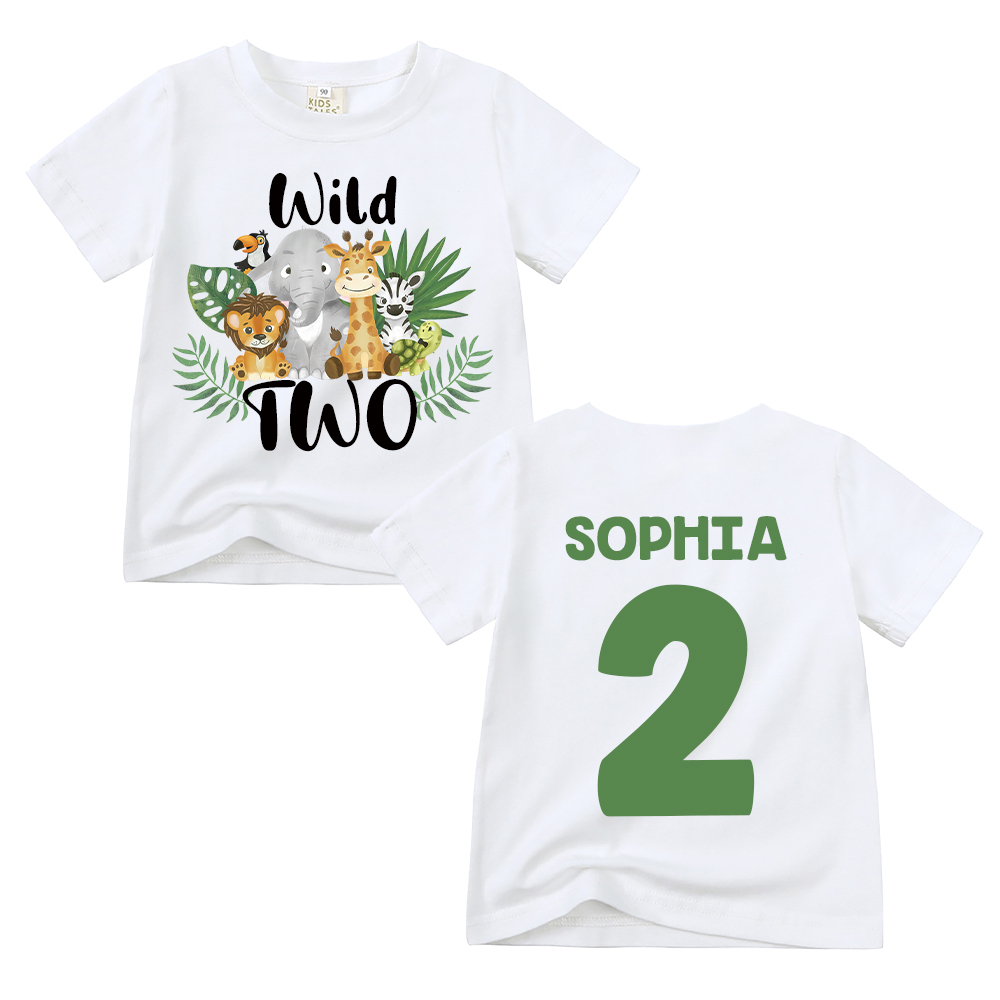 Personalized Forest Feral Floral Zoo Birthday T-Shirt | inTee19