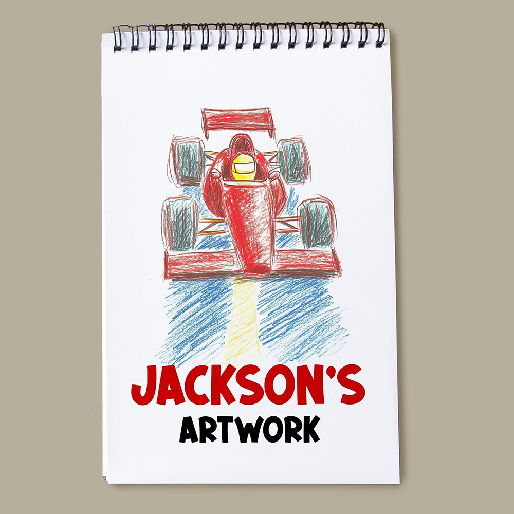 Personalized Kids Drawing Art Sketchbook | CWToy193