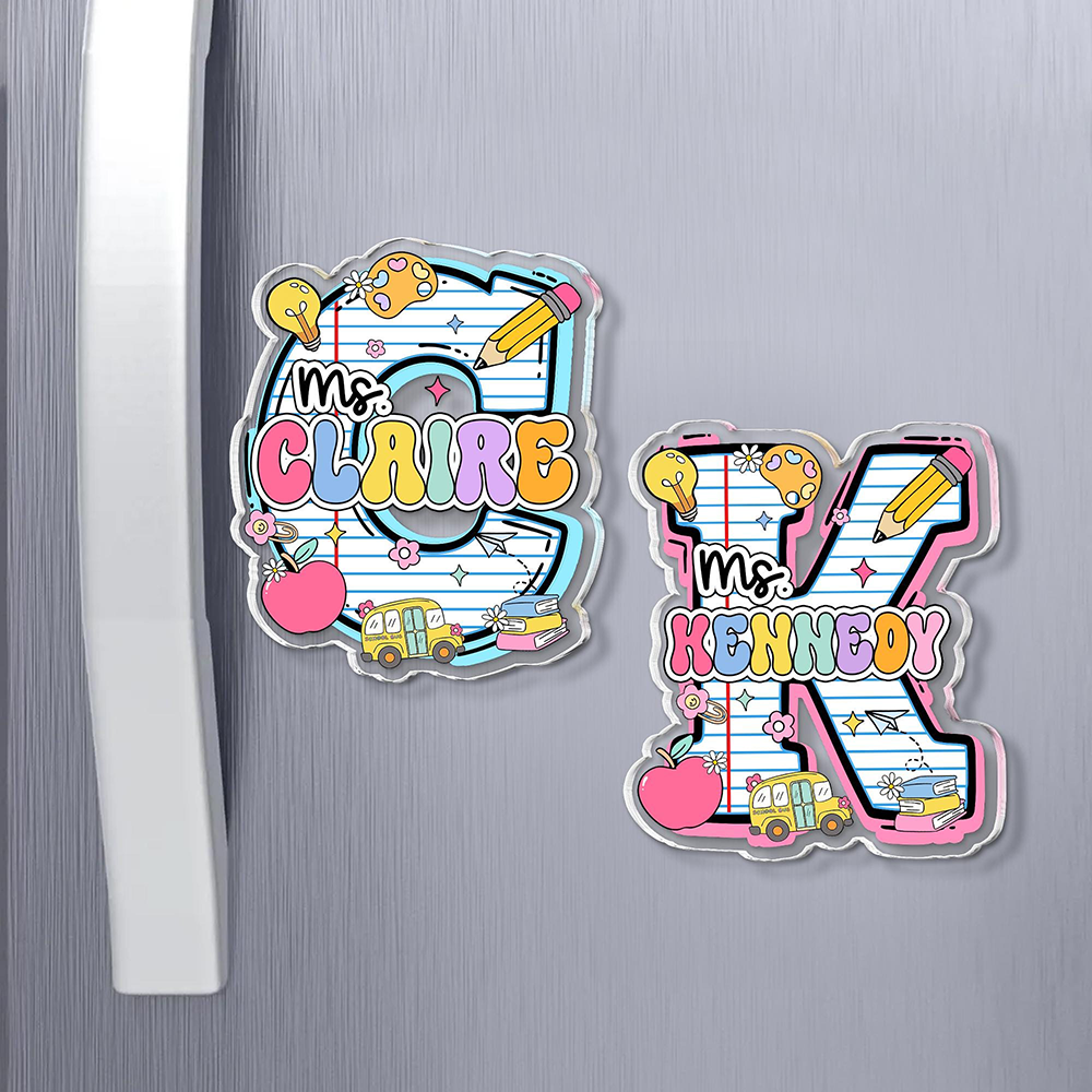 Personalized Letter Teacher Name Magnet | CWTeach12