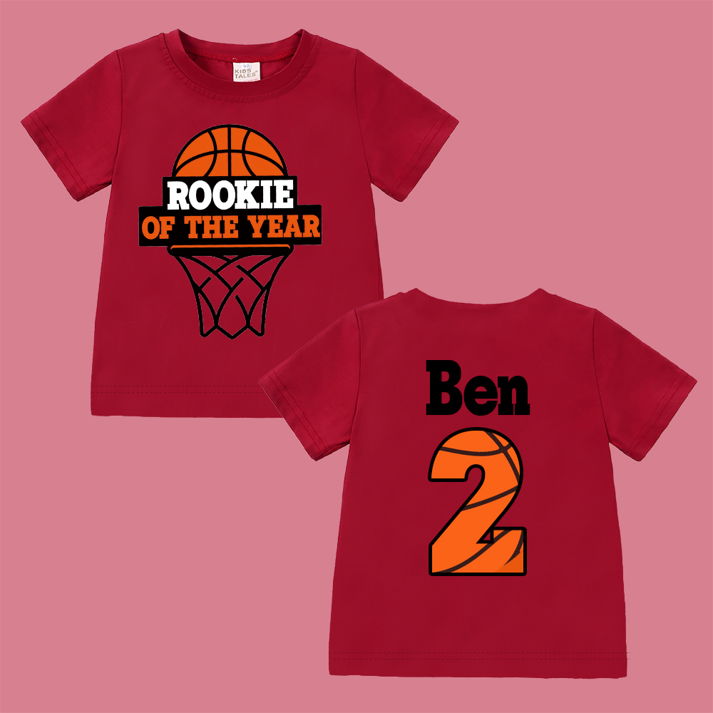 Personalized Basketball Rookie Of The Year Birthday T-Shirt | inBirth03