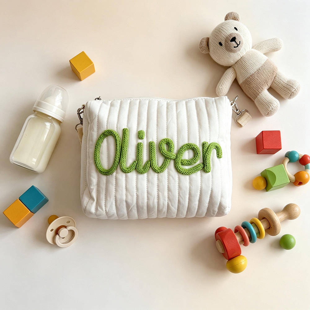 Personalized Hand Embroidery Stroller Organizer Pouch | CWPack363