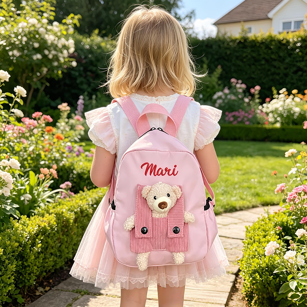 Personalized Embroidery Bear Back to School Backpack | CWPack6401
