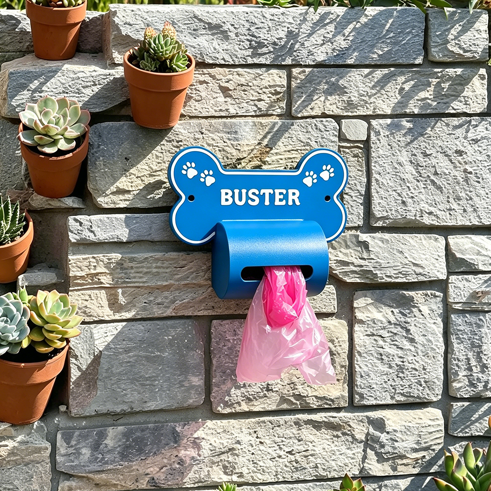 Personalized 3D Printed Outdoor Dog Poop Bag Dispenser | BKPet540