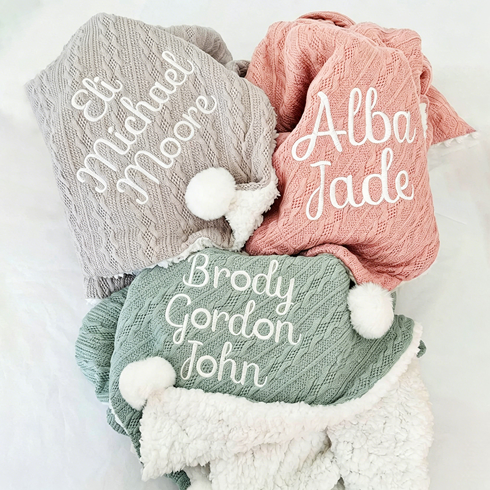 Personalized Embroidered Soft Fleece Baby Blanket | CWBaby80