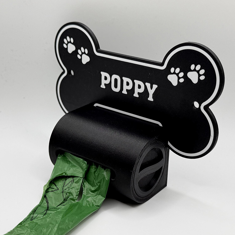 Personalized 3D Printed Outdoor Dog Poop Bag Dispenser | BKPet541