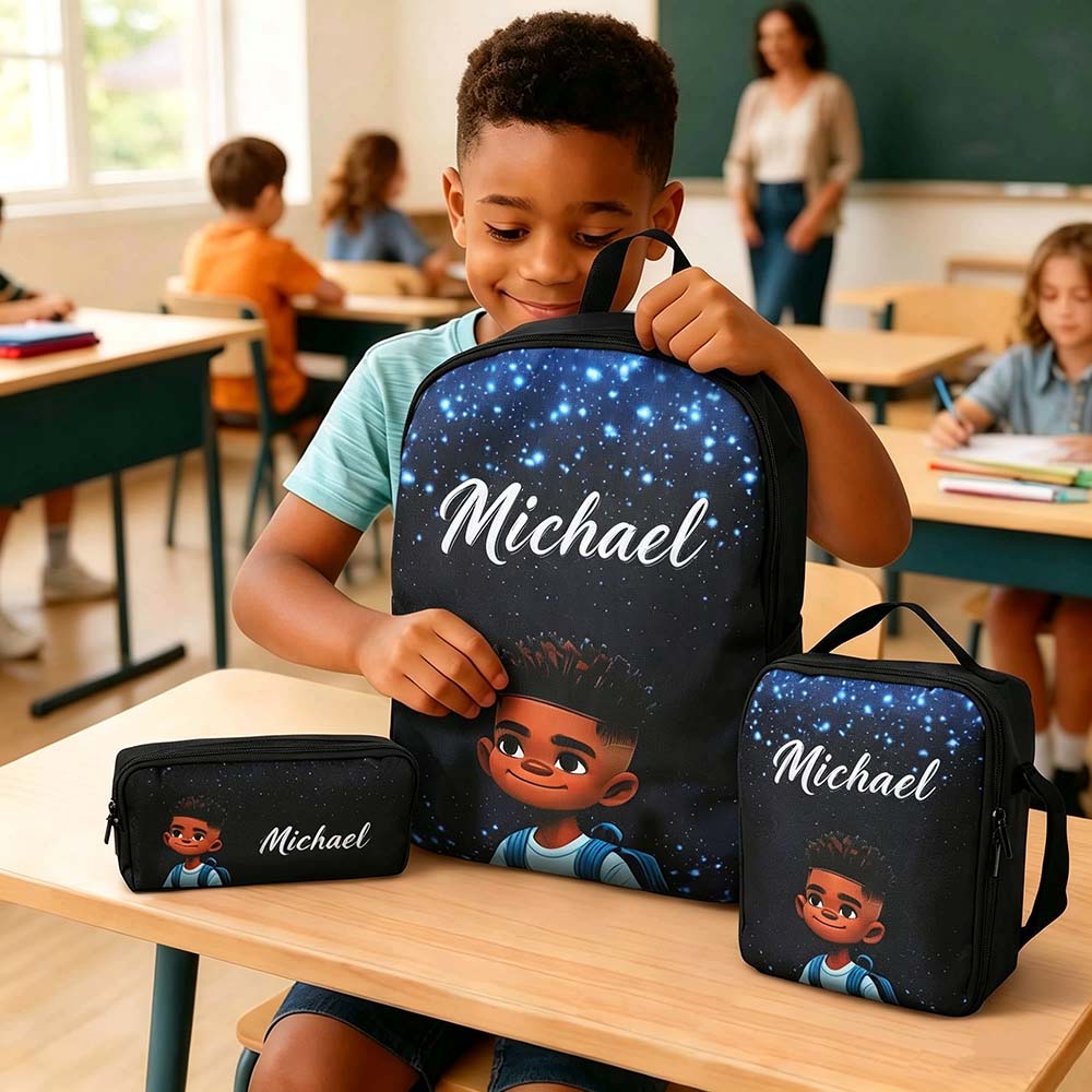 Personalized Kids Starry Sky Backpack Set | CWPack385