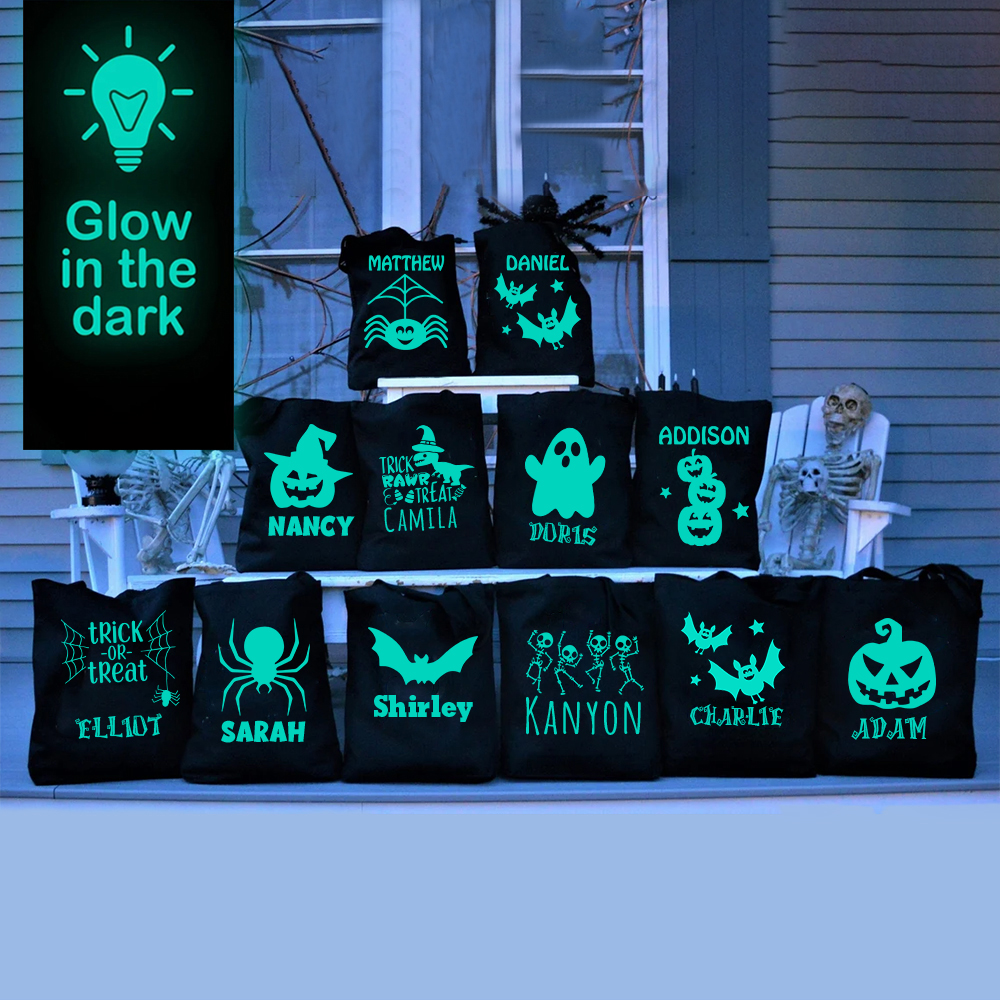 Personalized Glow In The Dark Halloween Treat Bag | CWHalloween16