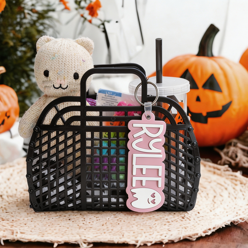 Personalized Halloween Name Tag Keychain | CWHalloween77