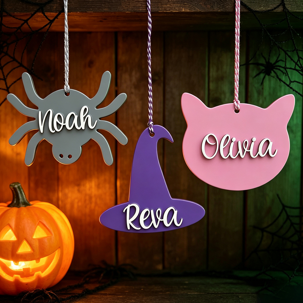 Personalized Halloween Name Boo Basket Tag | CWHalloween80