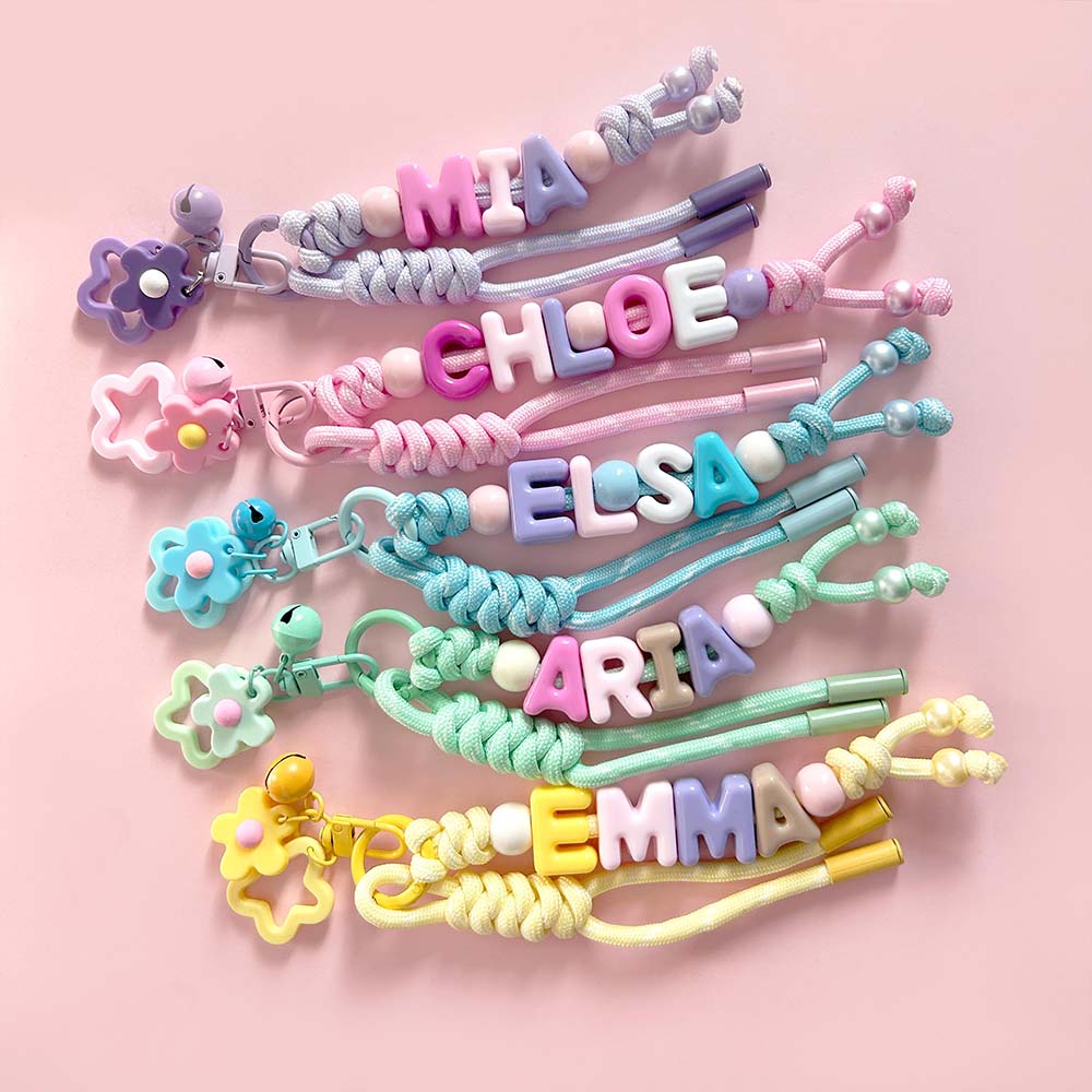 Personalized Colorful Letter Beaded Name Keychain | CWGift80