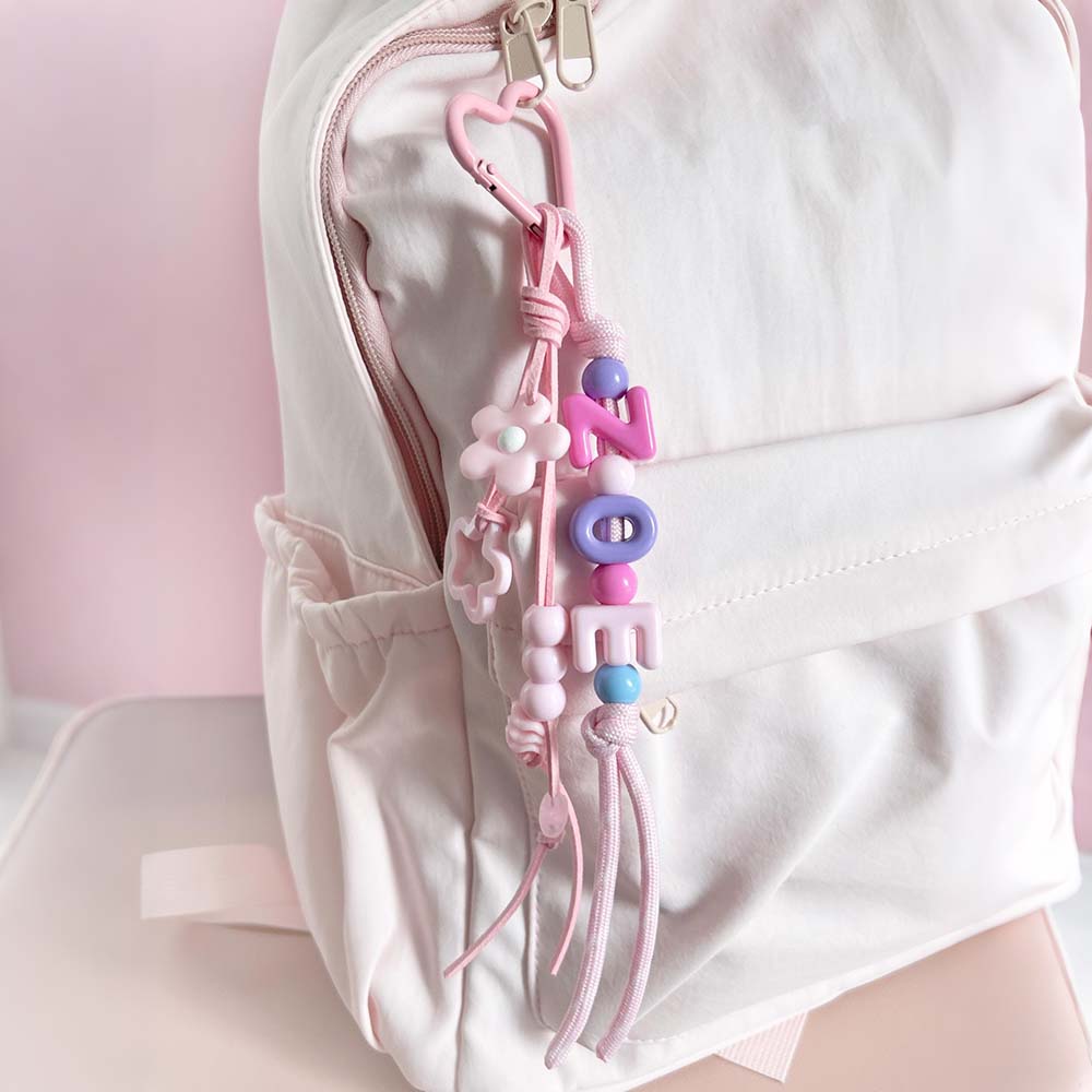 Personalized Colorful Name Letter Beaded Keychain | CWGift82