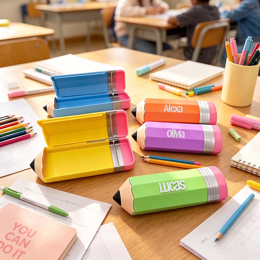 Personalised 3D Printed Name Colorful Pencil Holder For Kids | CWToy200