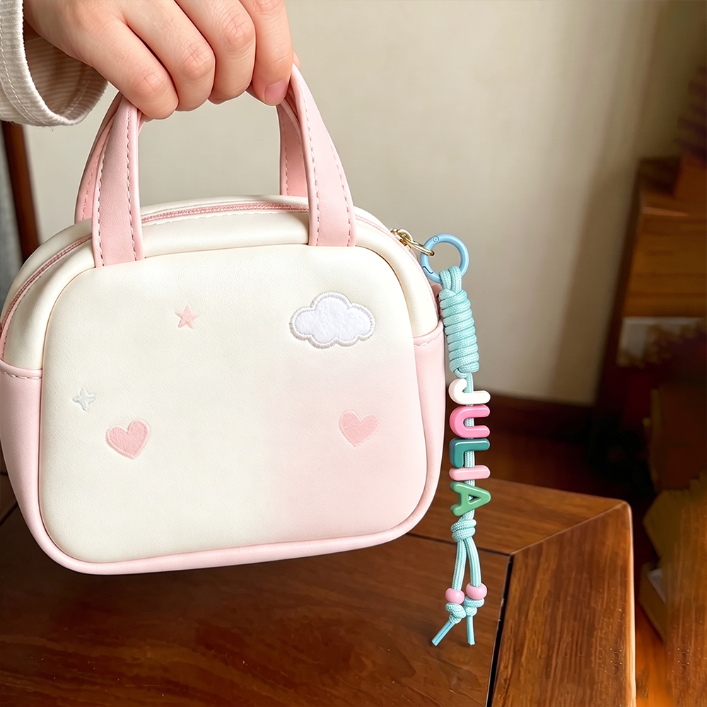 Personalized Colorful Name Letter Beaded Bag Tag | CWGift76