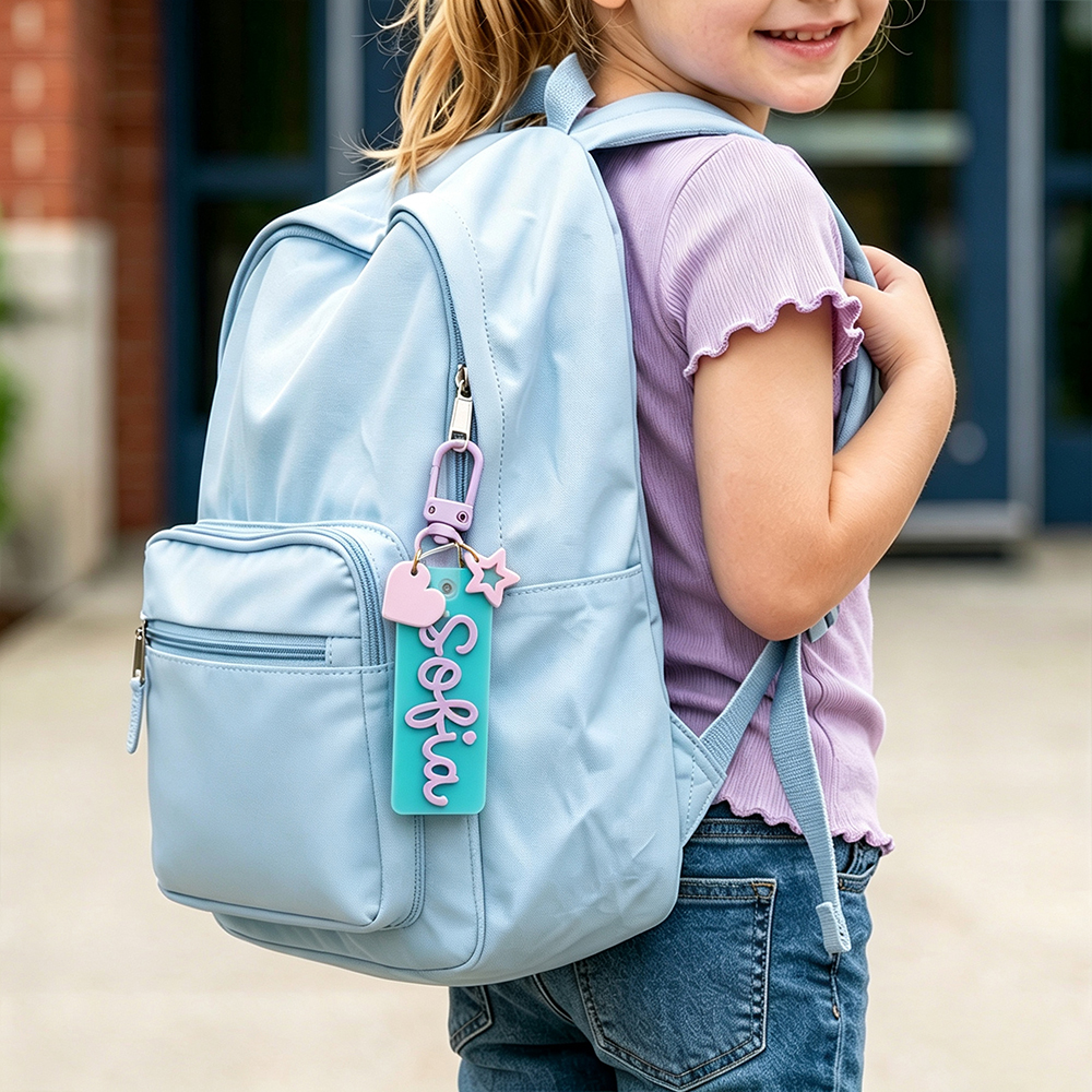Personalized 3D Printed School Bag Name Tag | CWGift87