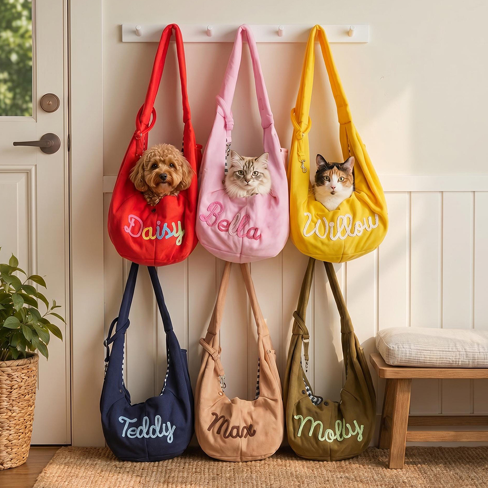 Personalized Embroidered Lightweight Pet Sling Bag | BKPet547
