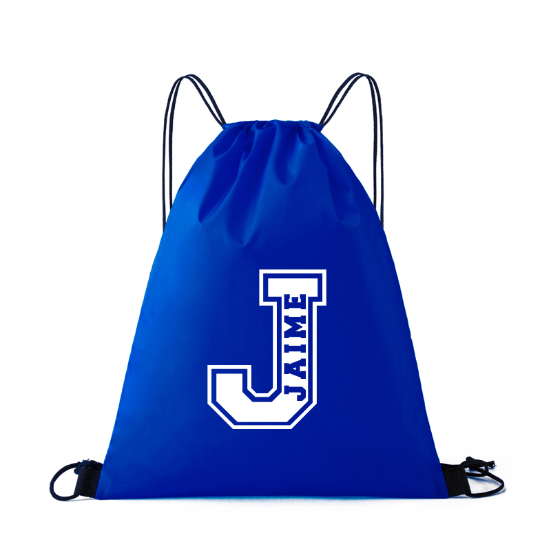 Personalized Initial & Name Beach Drawstring Rucksack Bag | CWBeach70