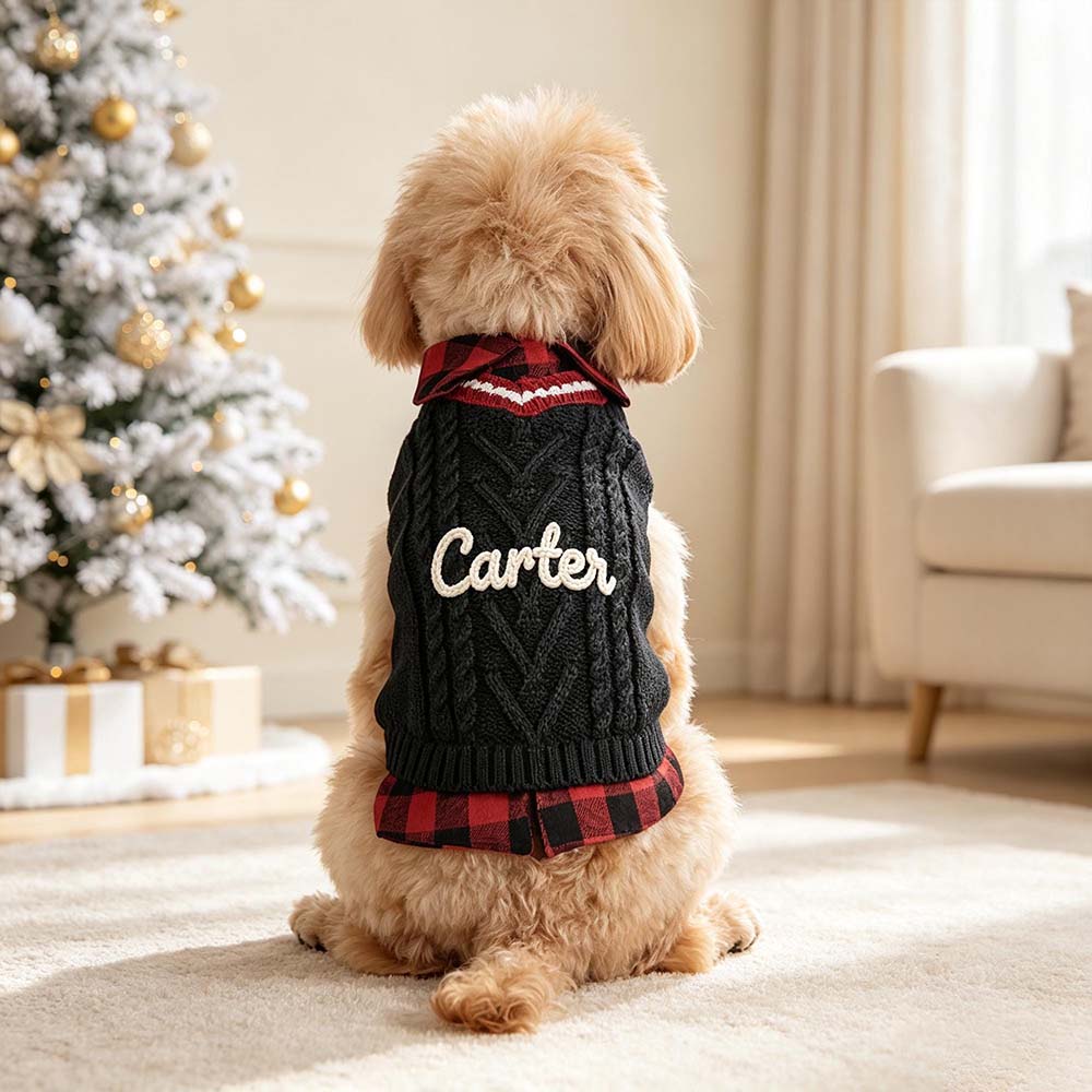 Personalized Hand Embroidered Christmas Pets Polo Shirt | MCGift375