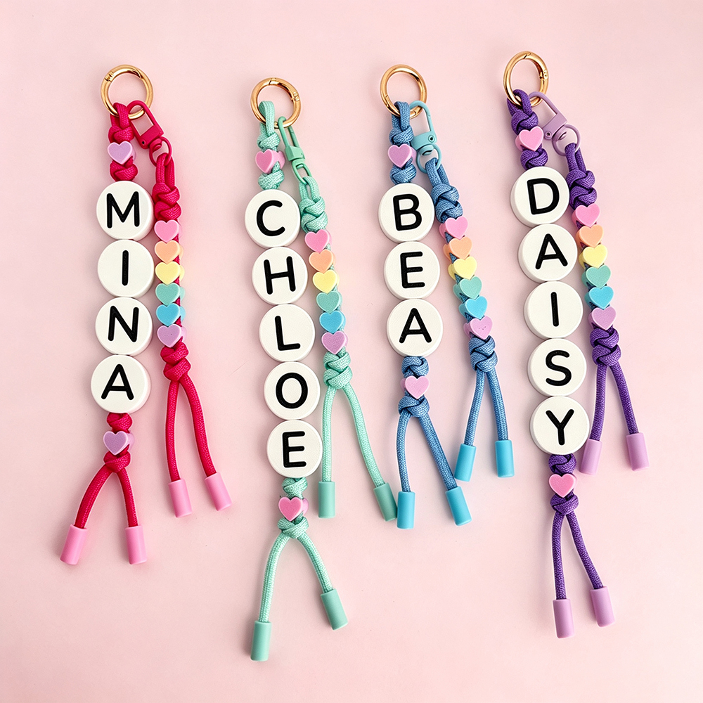 Personalized Colorful Name Letter Beaded Bag Tag | CWGift97