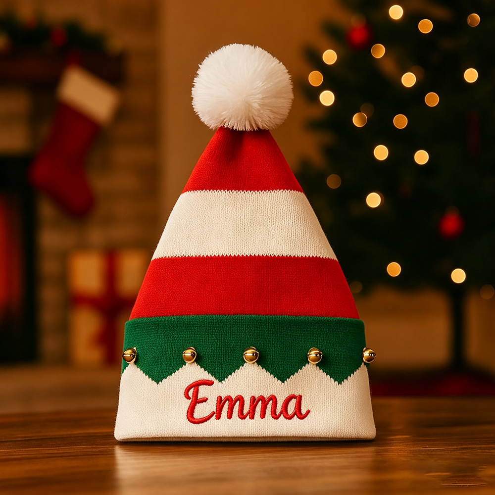 Personalized Embroidery Plush Christmas Santa Hat For Kid & Adult | MCGift374