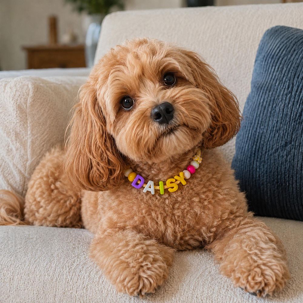 Personalized Handmade Beaded Adjustable Buckle Dog Collar | BKPet573