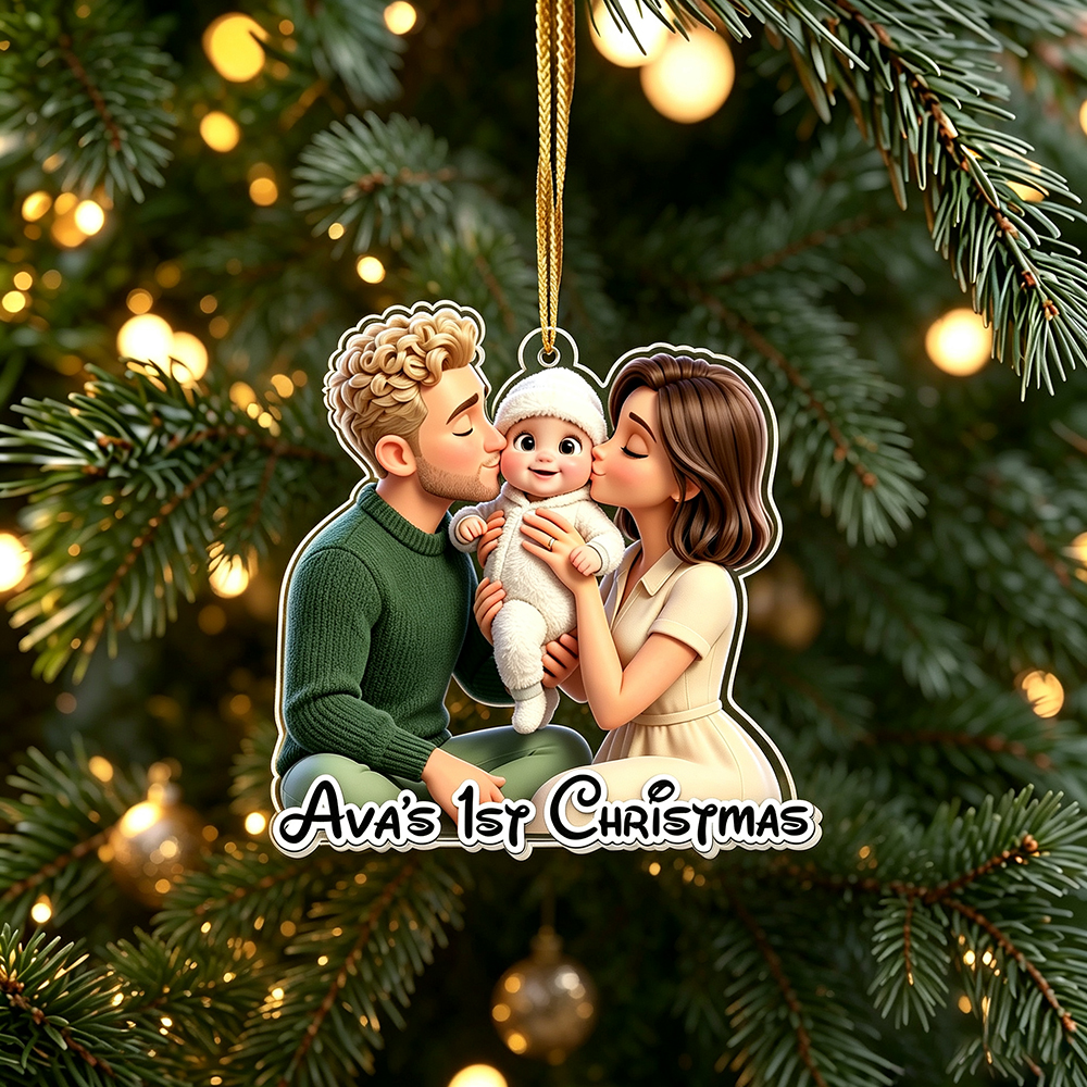 Personalized Acrylic Family First Christmas Ornaments | MCGift377