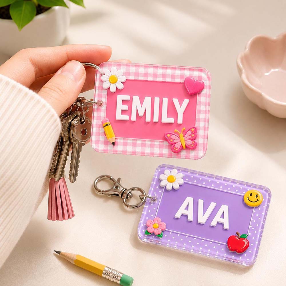 Personalized Kids Name Tag With Emergency Contact Info | CWGift104