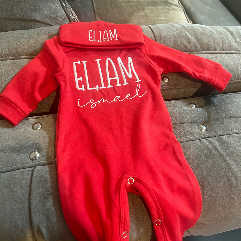 Personalized Embroidery Baby Coming Home Romper and Hat Set | CWBaby472