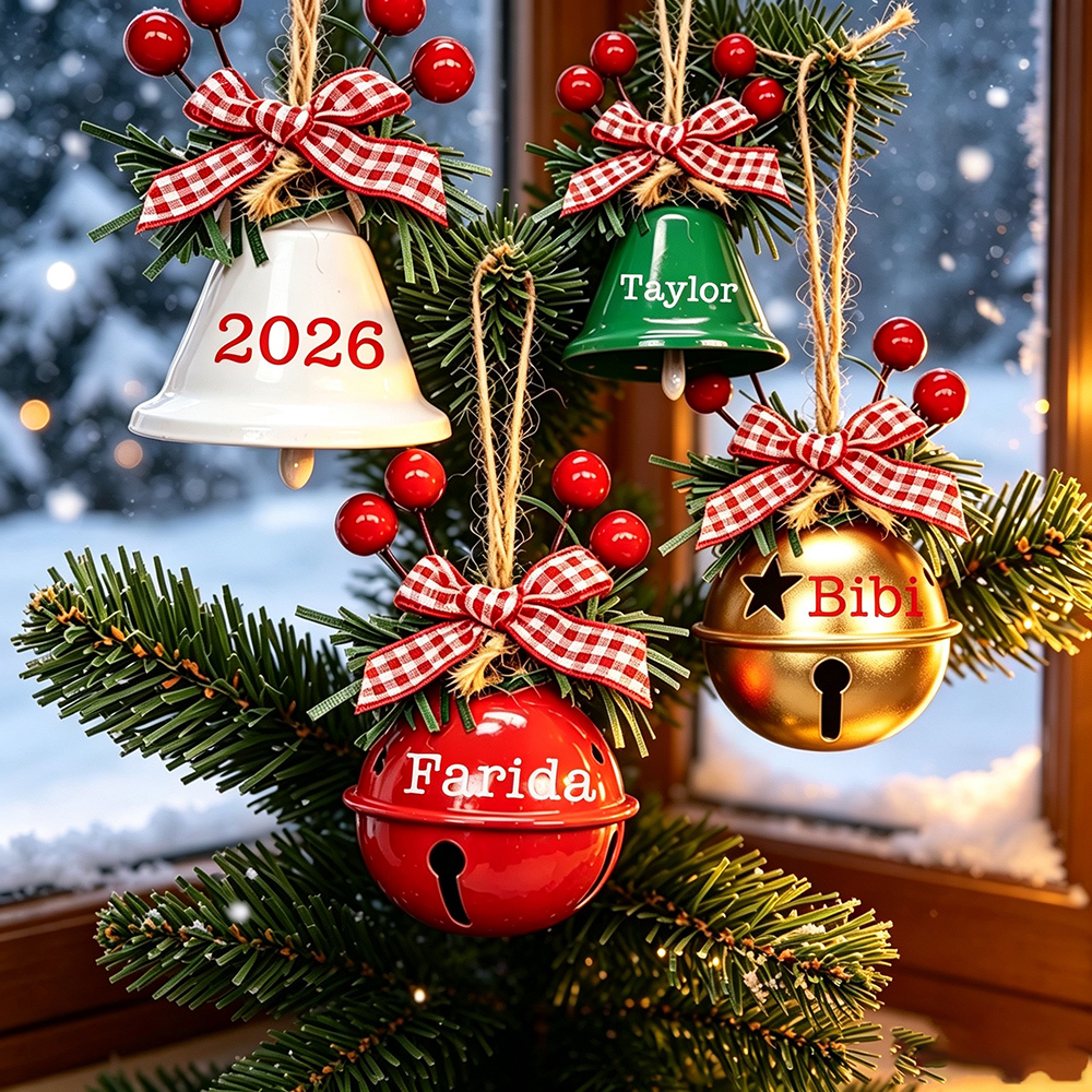 Personalized Jingle Bell Christmas Tree Ornament | MCGift193