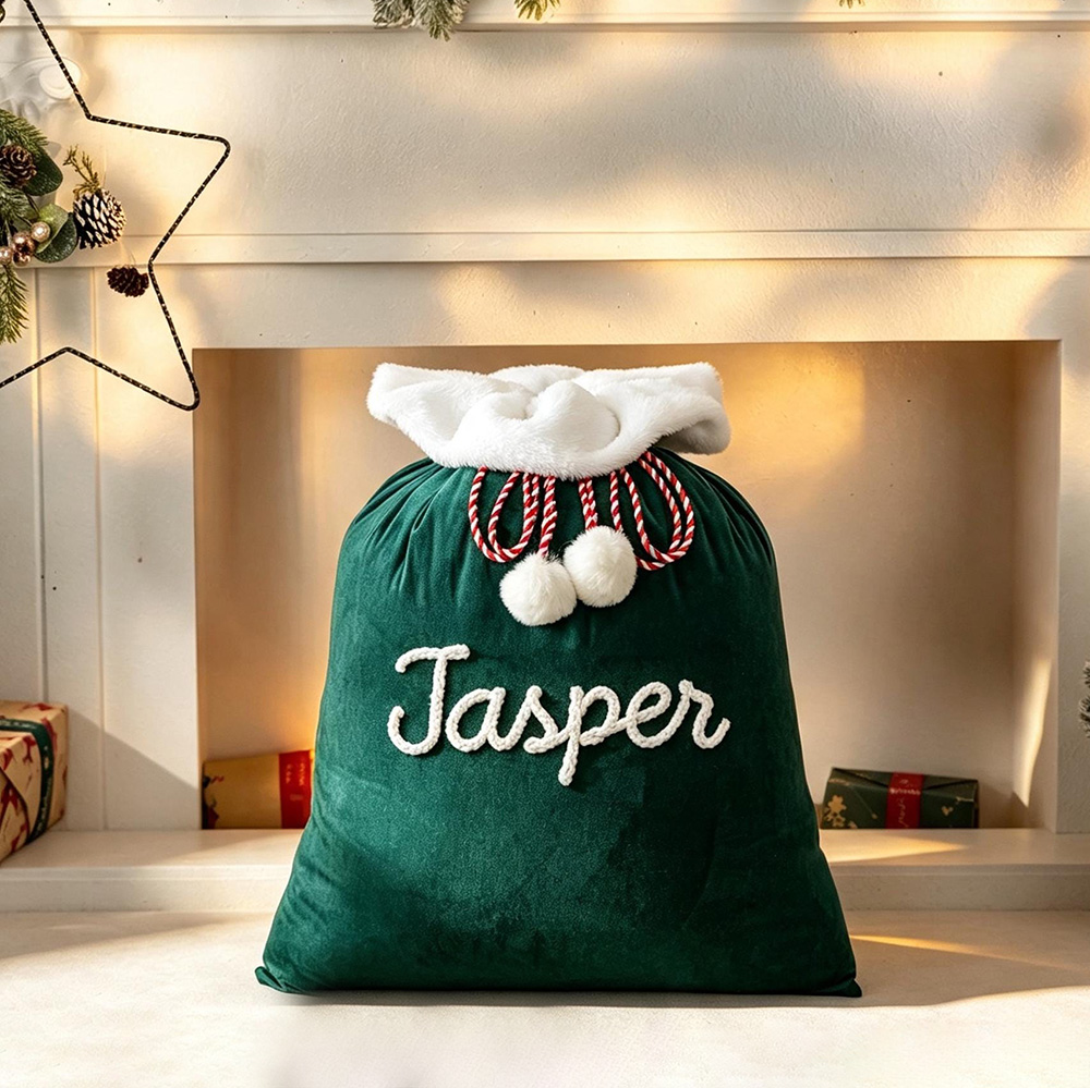 Personalized Large Christmas Velvet Santa Sack for Gifts | MCGift199