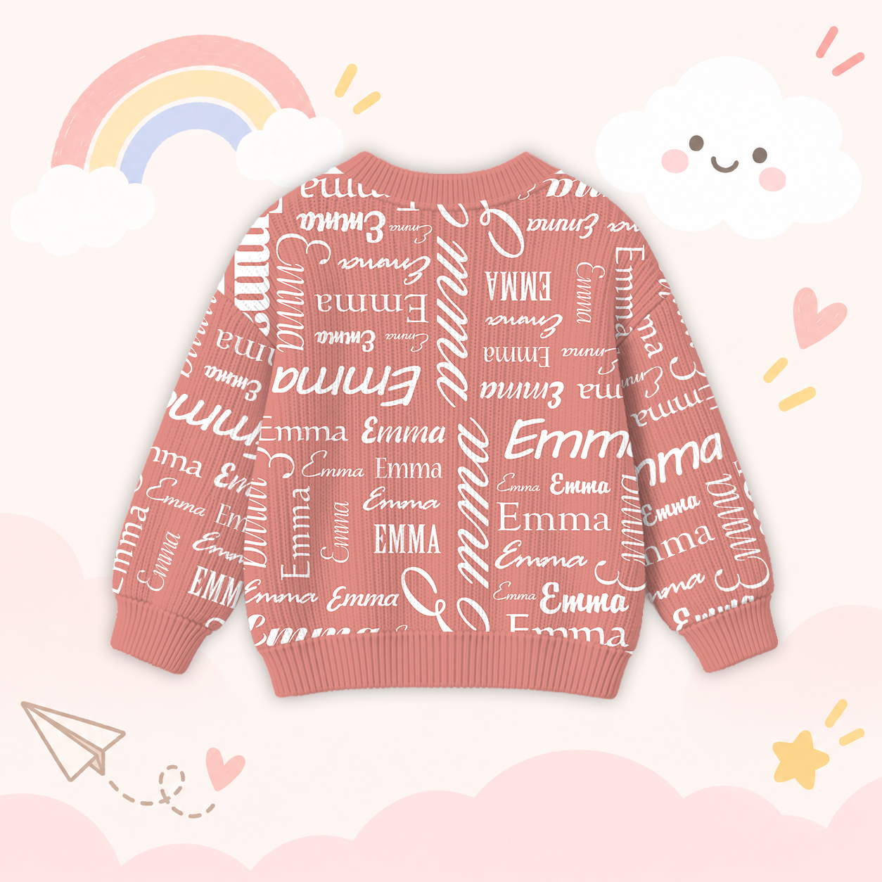 Personalized Lovely Kids Colorful Knit Sweater | CWSweater01