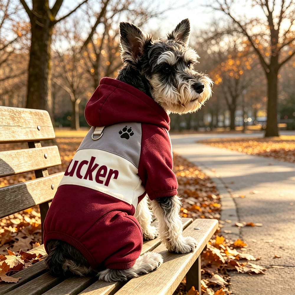 Personalized Winter Warm & Windproof Color-Blocked Cotton Coat For Pets | BKPet592