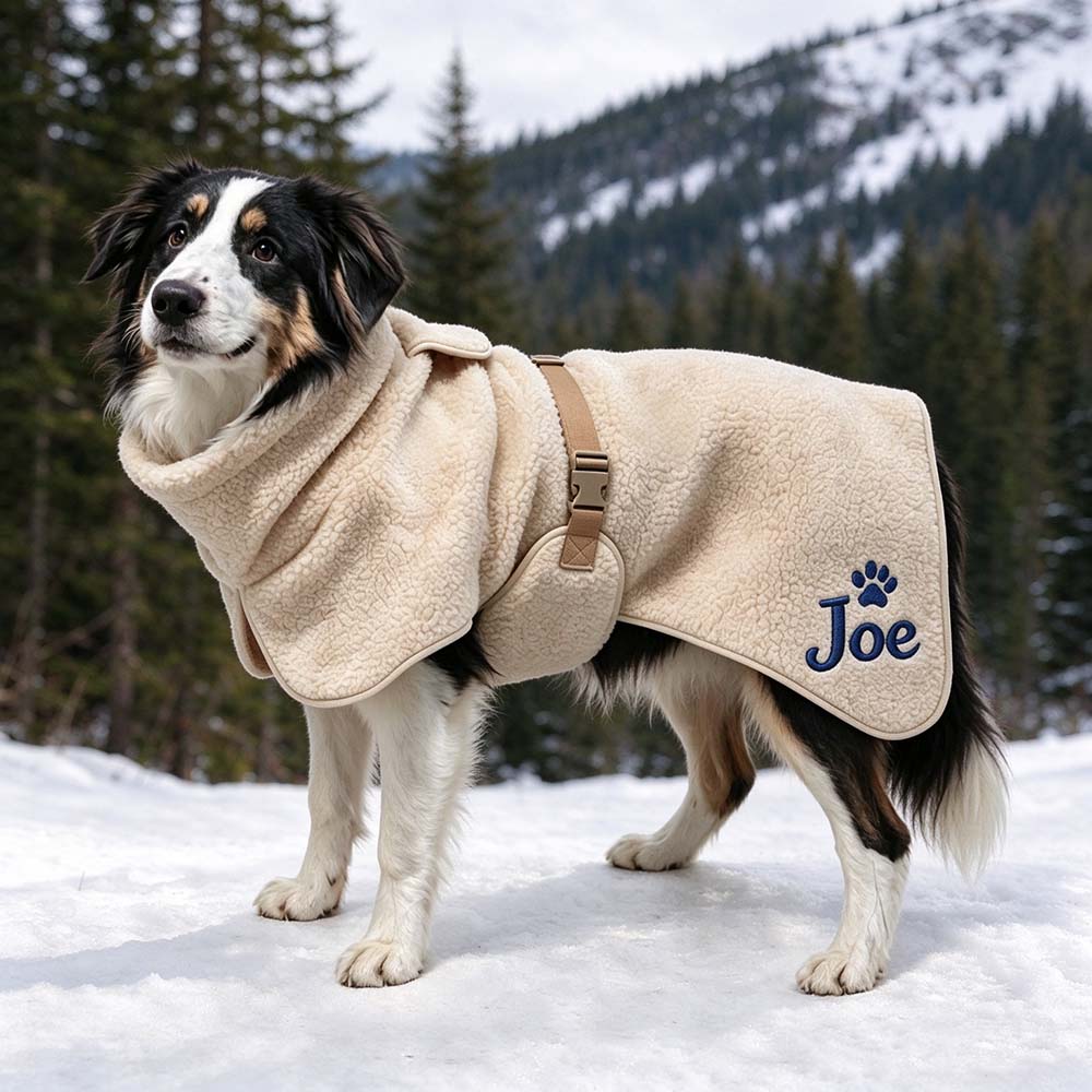 Personalized Embroidered Winter Warm Dogs Fleece Coat | BKPet602
