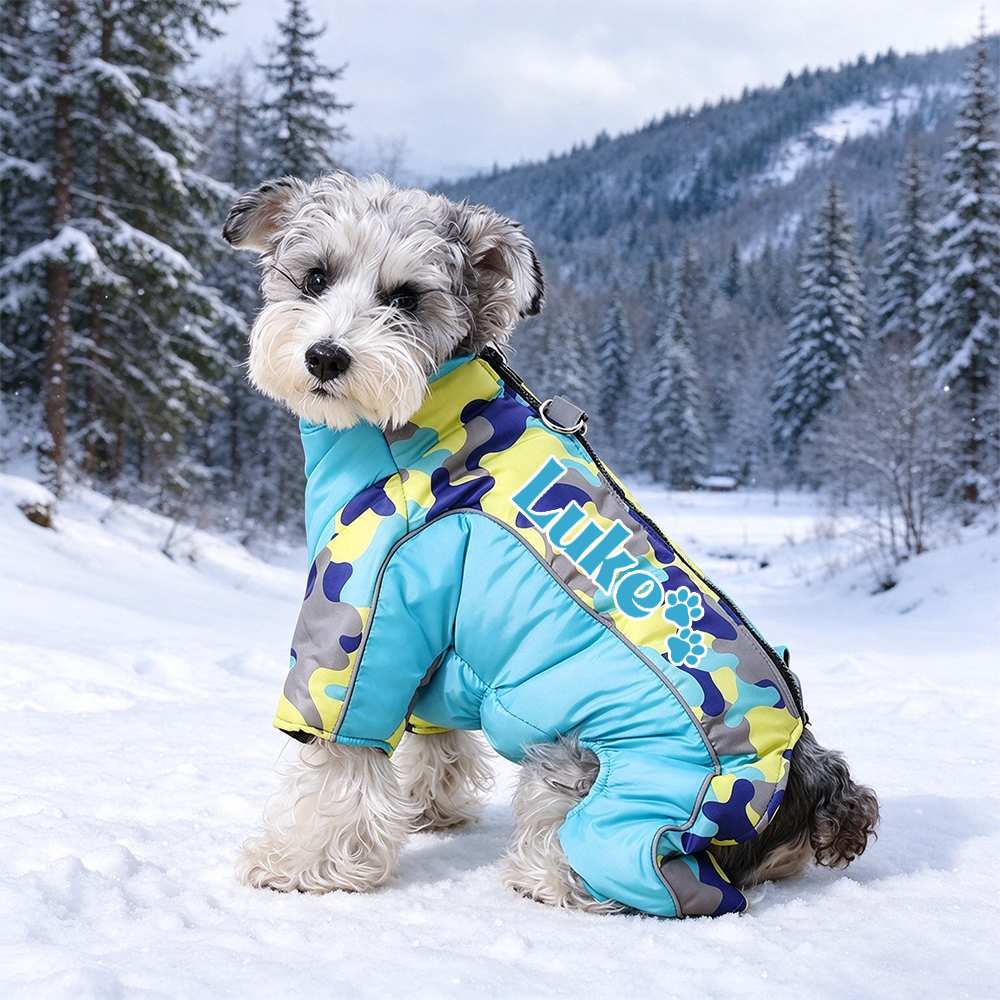 Personalized Pet Winter Warm Windproof Puffer Jacket | BKPet608
