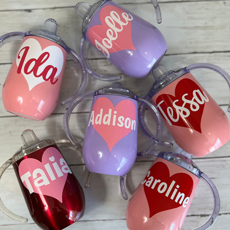 Personalised 10oz Stainless Steel Sippy Cup for Kids  | KidCup01