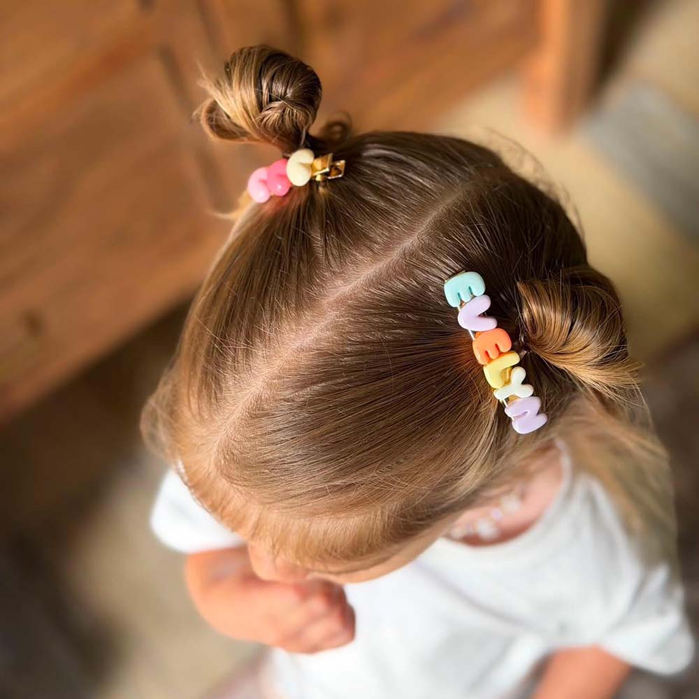 Personalized Girls Colorful Monogram Hair Clip | CWBaby551
